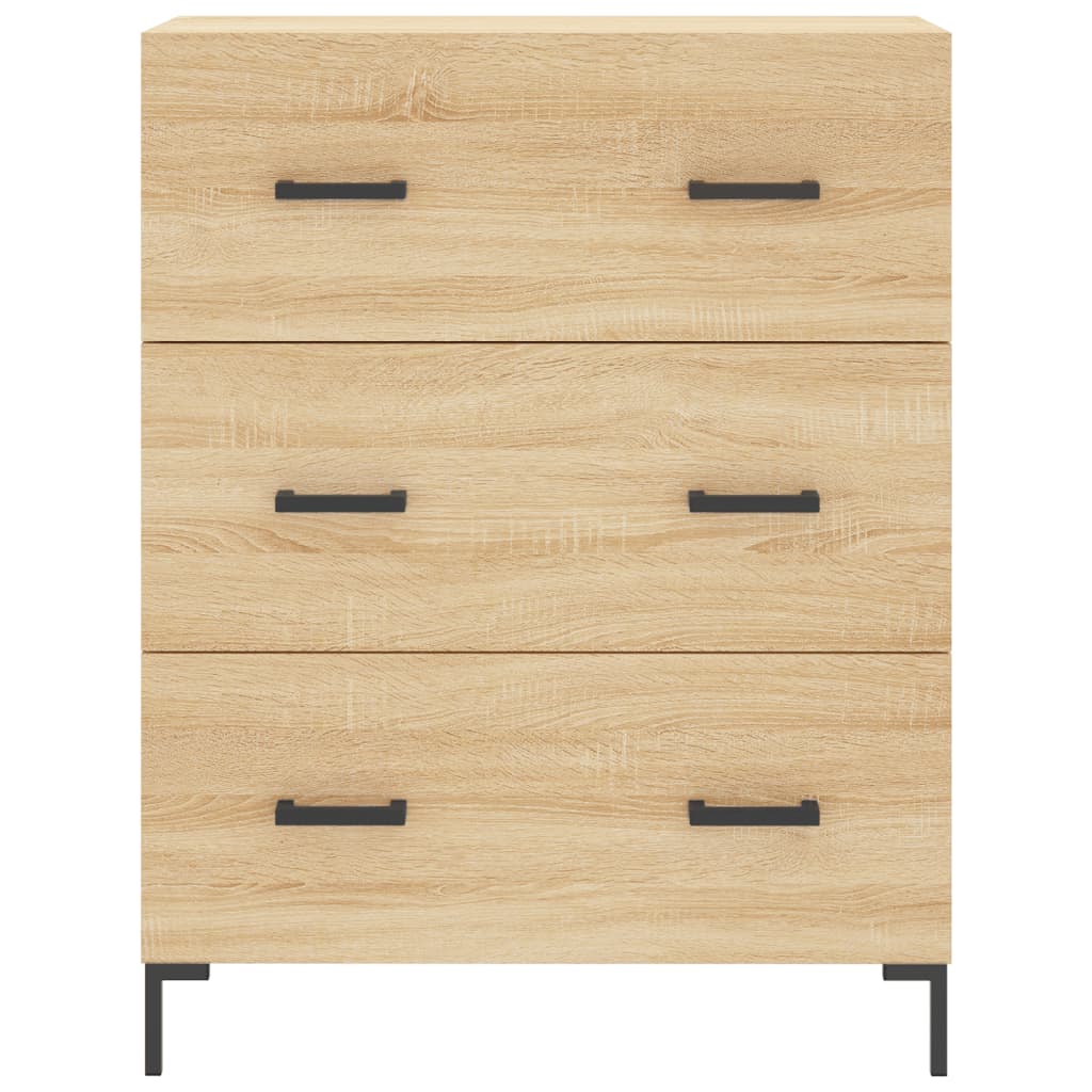 vidaXL Witrynka, dąb sonoma, 69,5x34x180 cm, materiał drewnopochodny