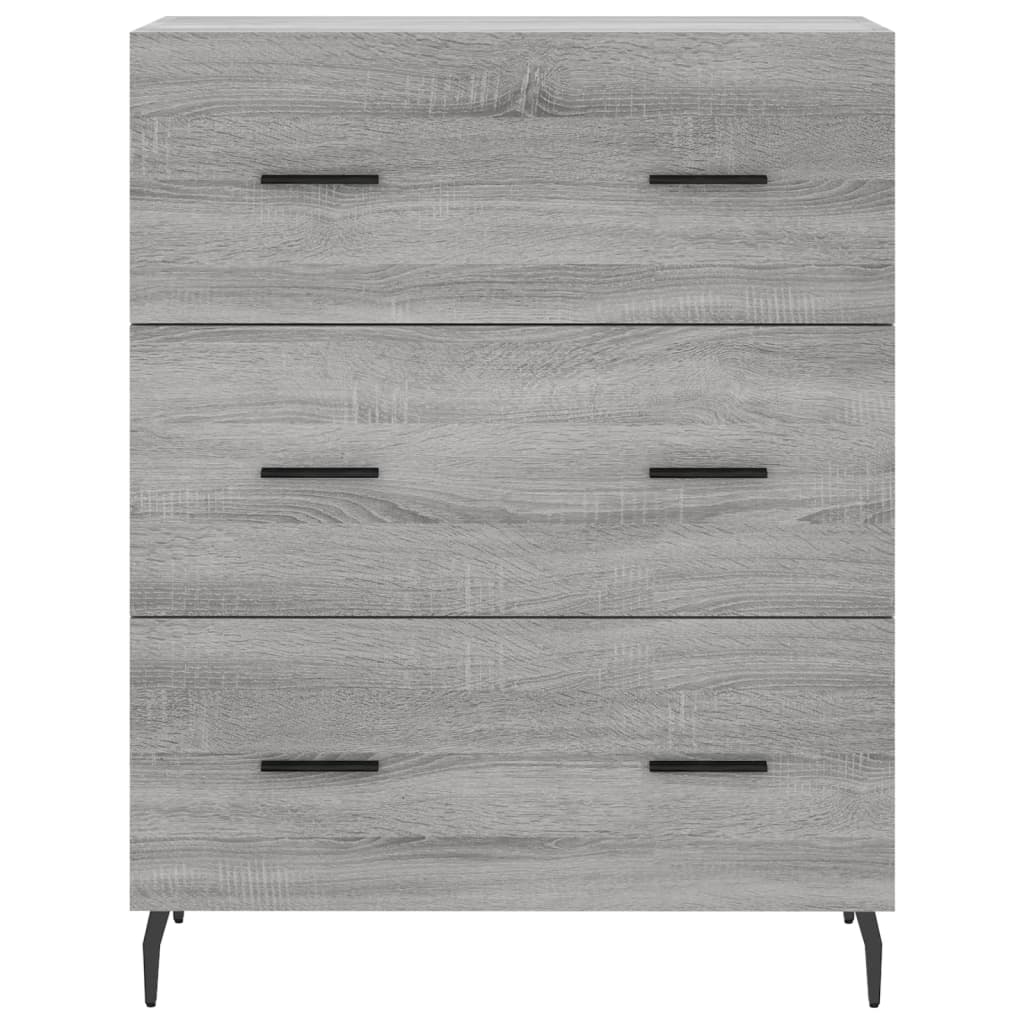 vidaXL Witrynka szary dąb sonoma 69,5x34x180cm materiał drewnopochodny