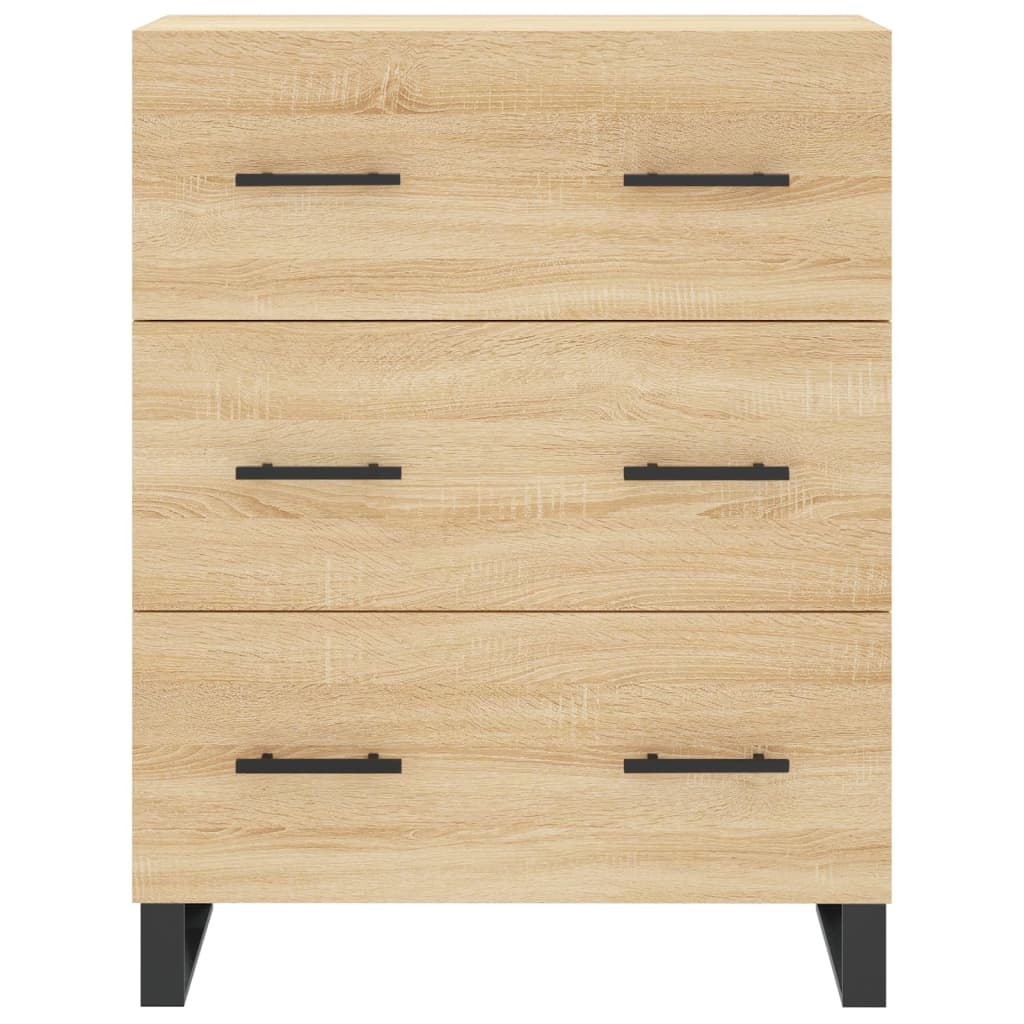 vidaXL Witrynka, dąb sonoma, 69,5x34x180 cm, materiał drewnopochodny