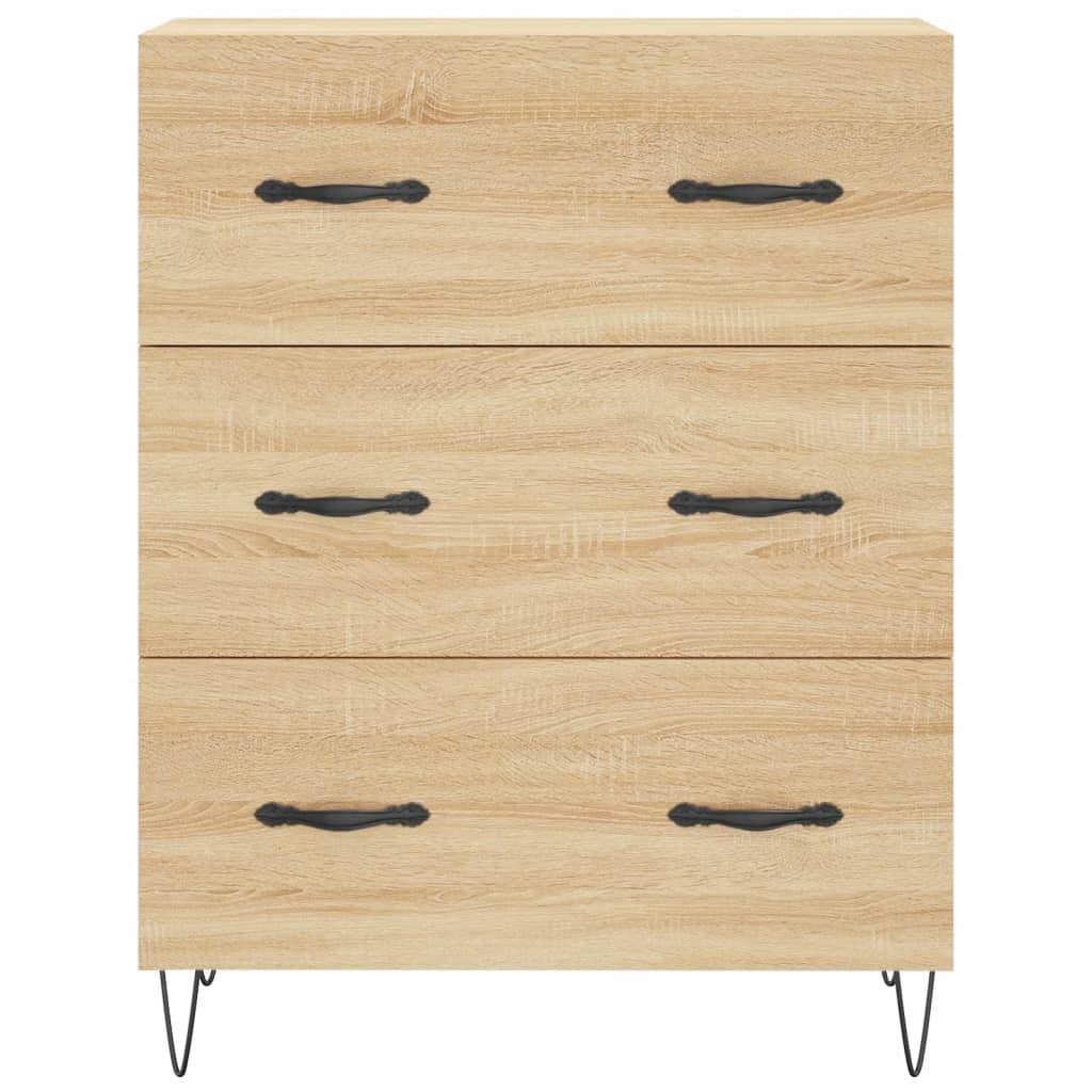 vidaXL Witrynka, dąb sonoma, 69,5x34x180 cm, materiał drewnopochodny