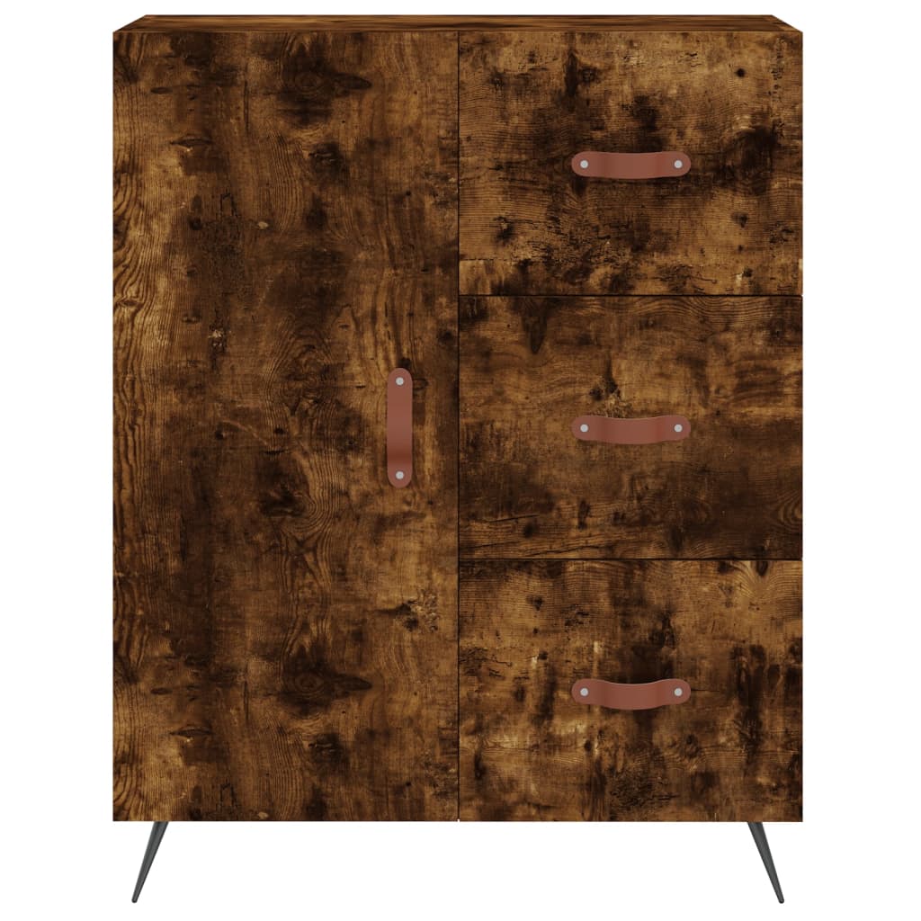 vidaXL Witrynka przydymiony dąb 69,5x34x180 cm materiał drewnopochodny