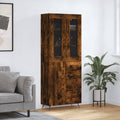 vidaXL Witrynka przydymiony dąb 69,5x34x180 cm materiał drewnopochodny
