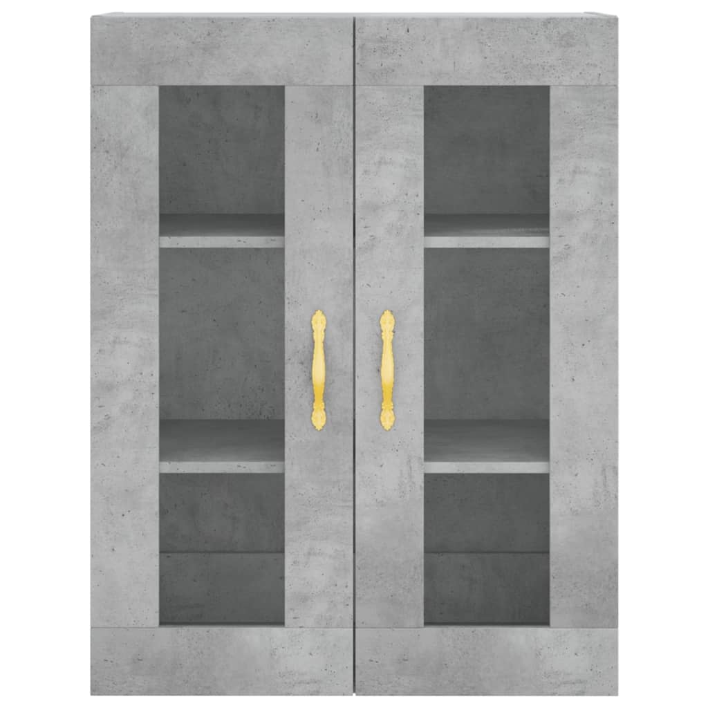 vidaXL Witrynka, szarość betonu 69,5x34x180 cm materiał drewnopochodny