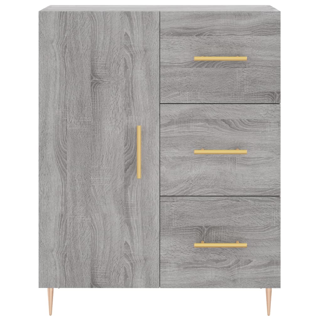 vidaXL Witrynka szary dąb sonoma 69,5x34x180cm materiał drewnopochodny