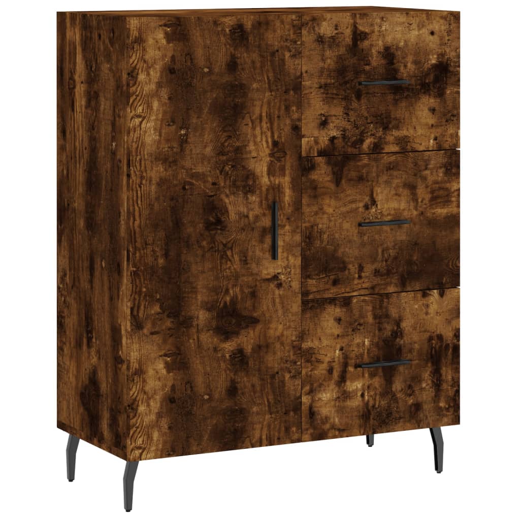 vidaXL Witrynka przydymiony dąb 69,5x34x180 cm materiał drewnopochodny