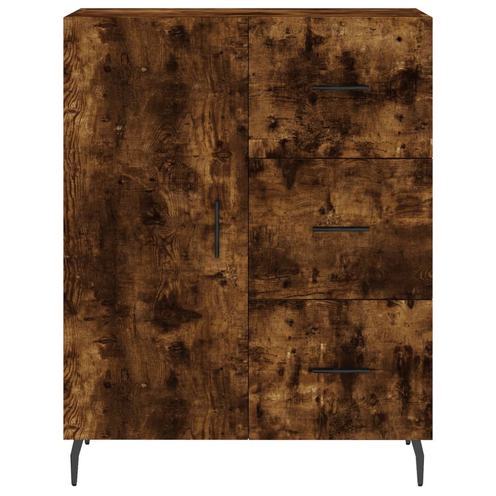 vidaXL Witrynka przydymiony dąb 69,5x34x180 cm materiał drewnopochodny