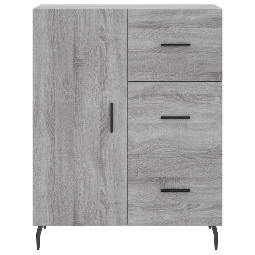 vidaXL Witrynka szary dąb sonoma 69,5x34x180cm materiał drewnopochodny