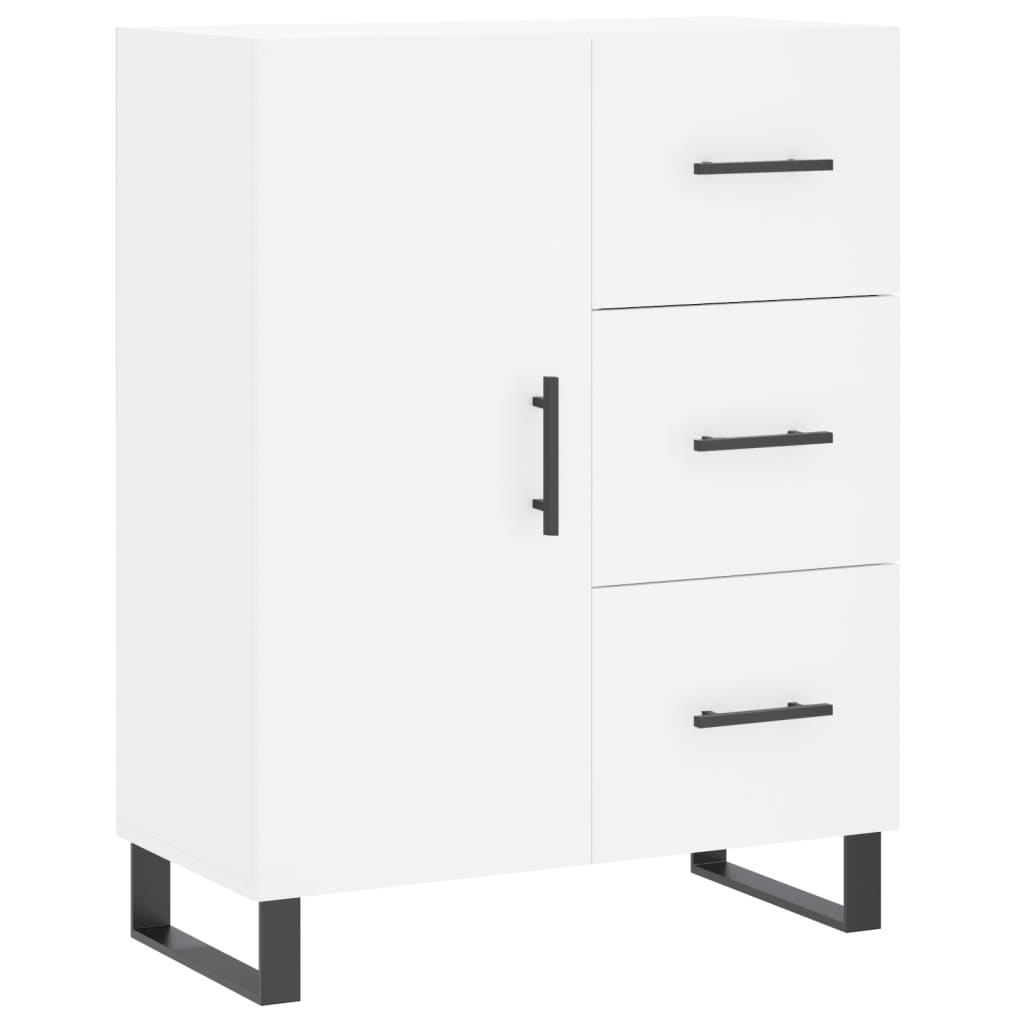 vidaXL Witrynka, biała, 69,5x34x180 cm, materiał drewnopochodny