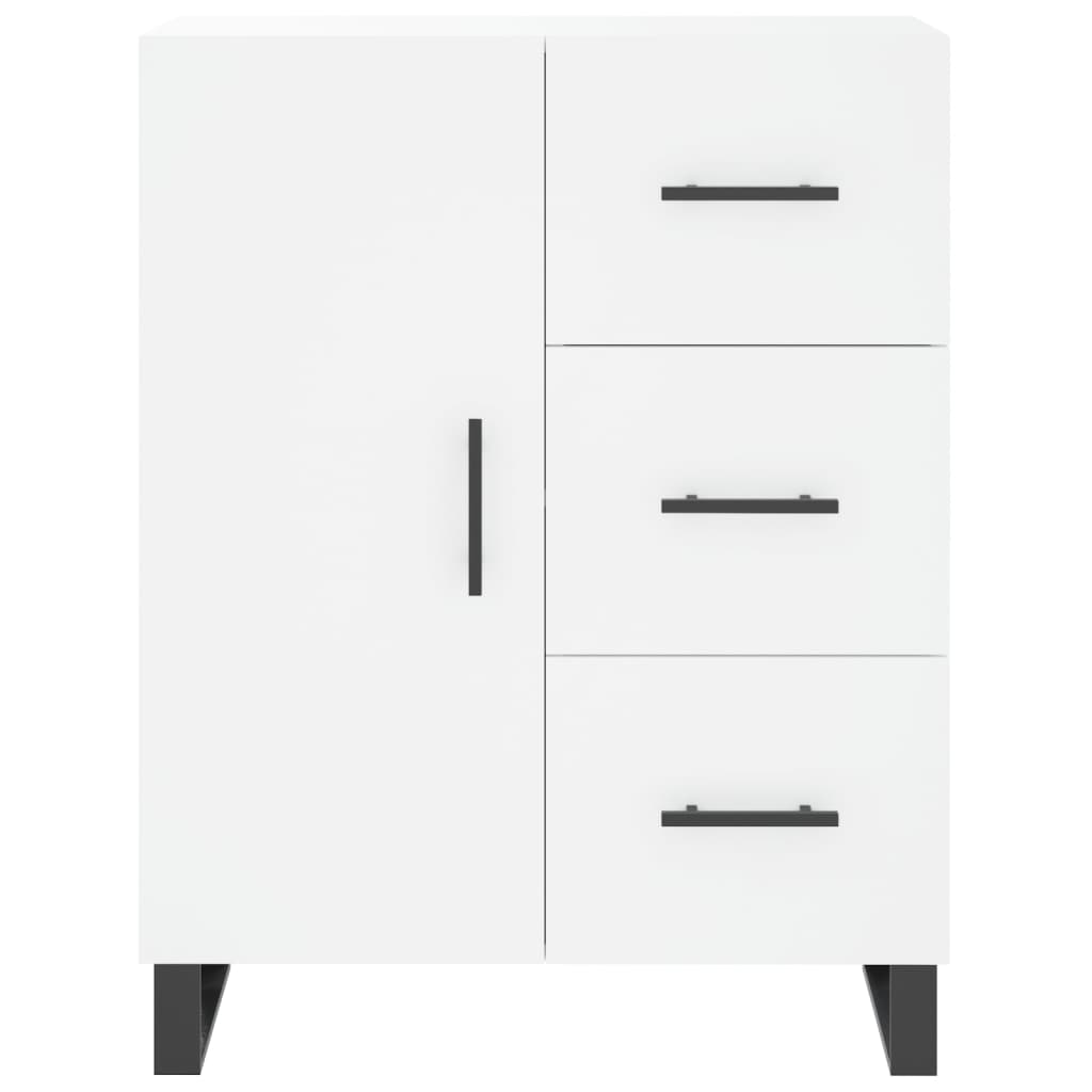 vidaXL Witrynka, biała, 69,5x34x180 cm, materiał drewnopochodny