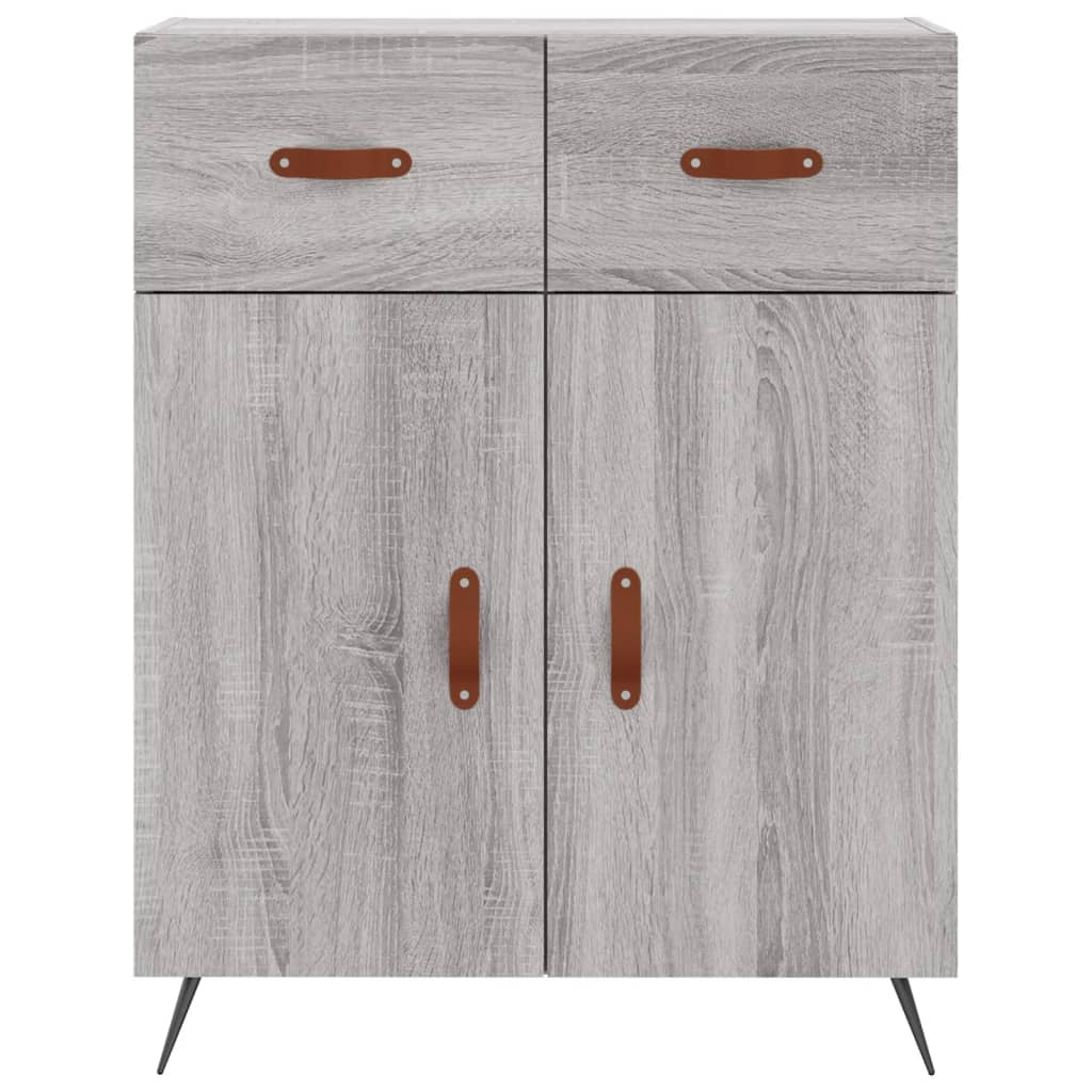vidaXL Witrynka szary dąb sonoma 69,5x34x180cm materiał drewnopochodny