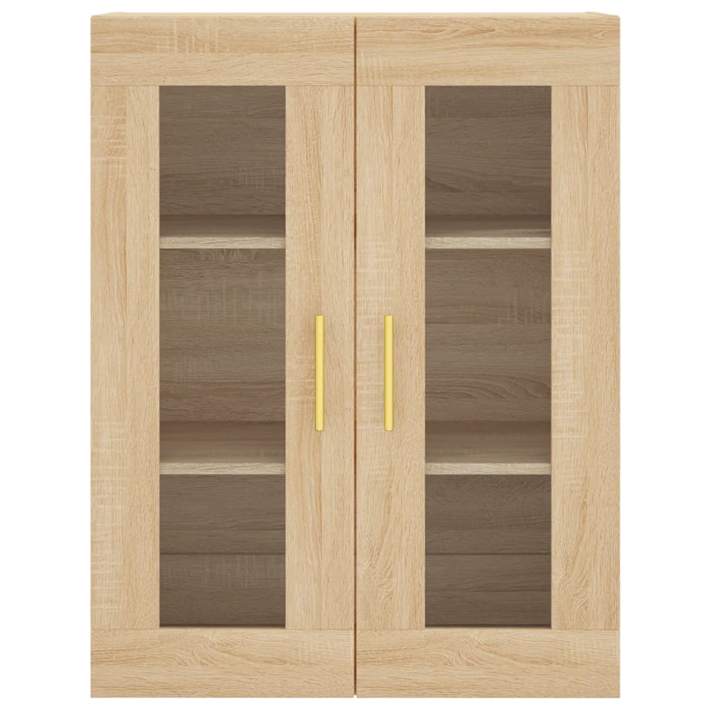 vidaXL Witrynka, dąb sonoma, 69,5x34x180 cm, materiał drewnopochodny
