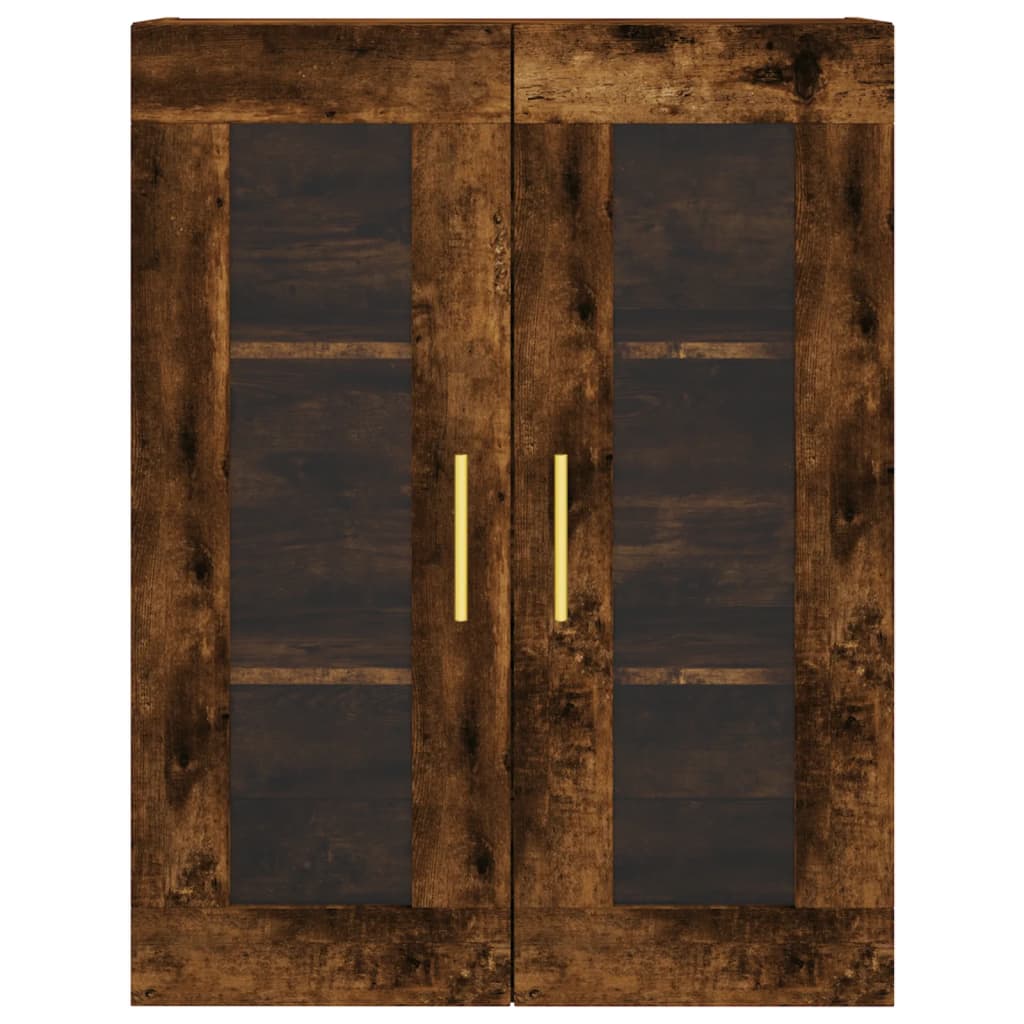 vidaXL Witrynka przydymiony dąb 69,5x34x180 cm materiał drewnopochodny