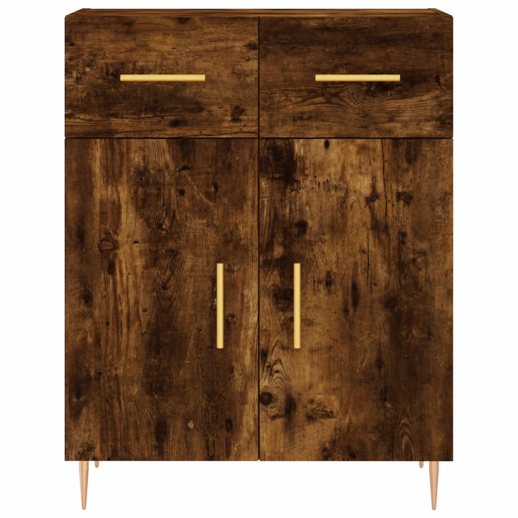 vidaXL Witrynka przydymiony dąb 69,5x34x180 cm materiał drewnopochodny