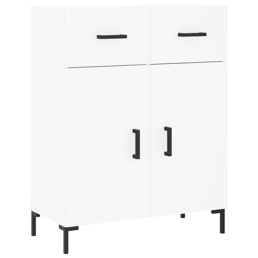 vidaXL Witrynka, biała, 69,5x34x180 cm, materiał drewnopochodny