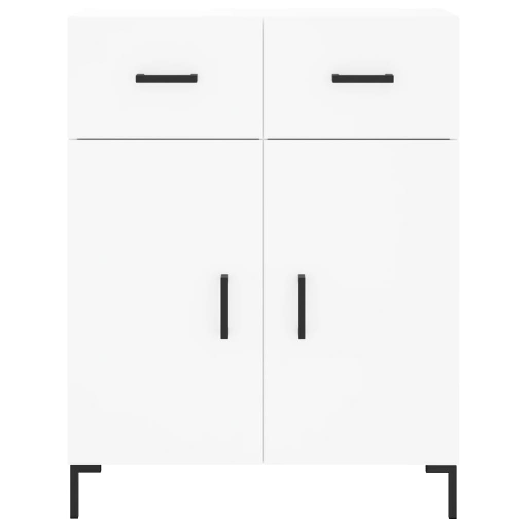 vidaXL Witrynka, biała, 69,5x34x180 cm, materiał drewnopochodny