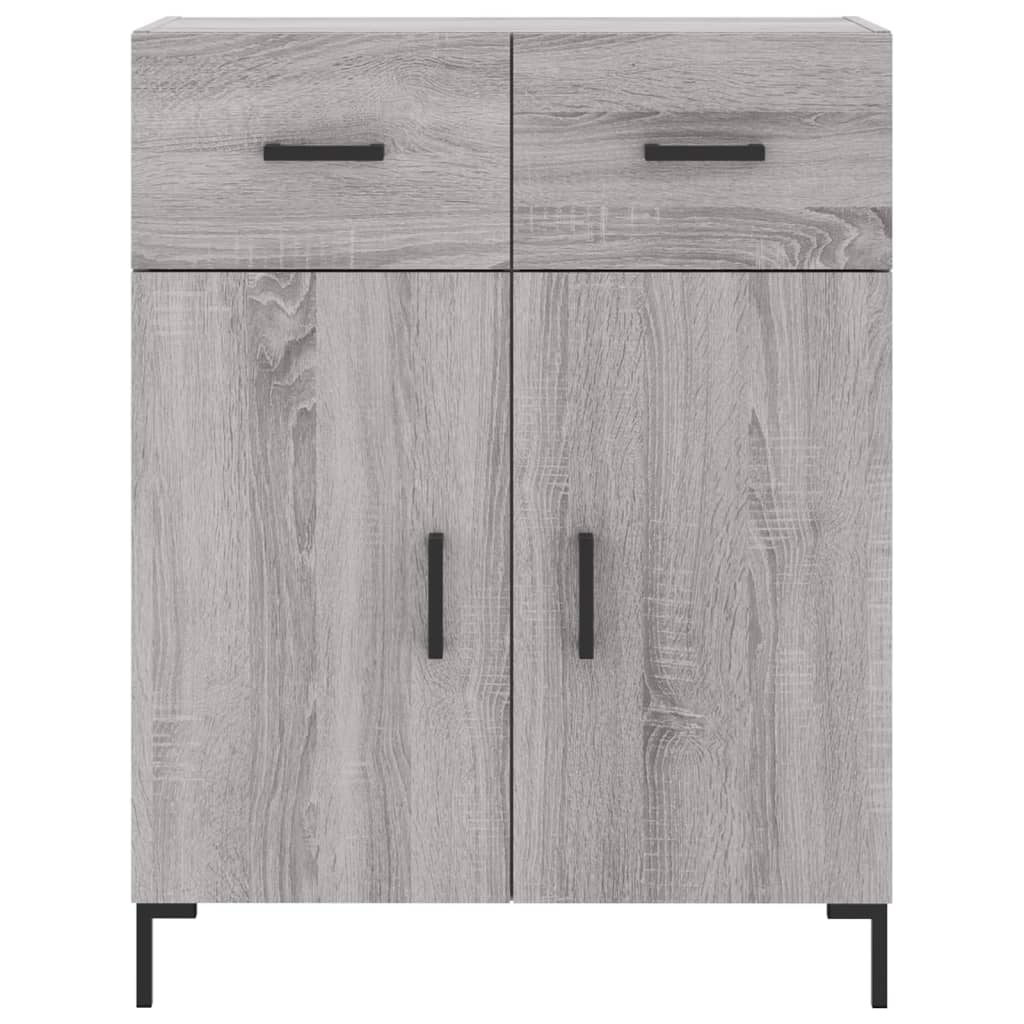 vidaXL Witrynka szary dąb sonoma 69,5x34x180cm materiał drewnopochodny