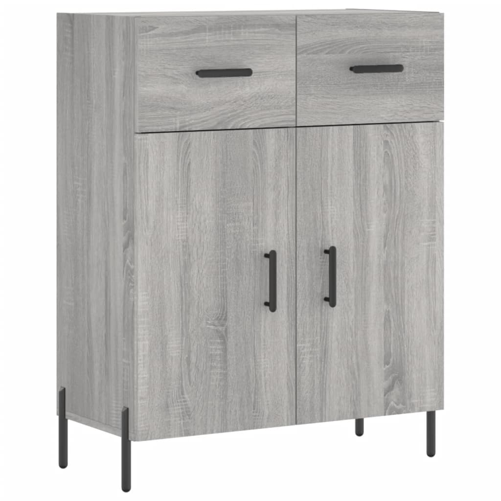 vidaXL Witrynka szary dąb sonoma 69,5x34x180cm materiał drewnopochodny