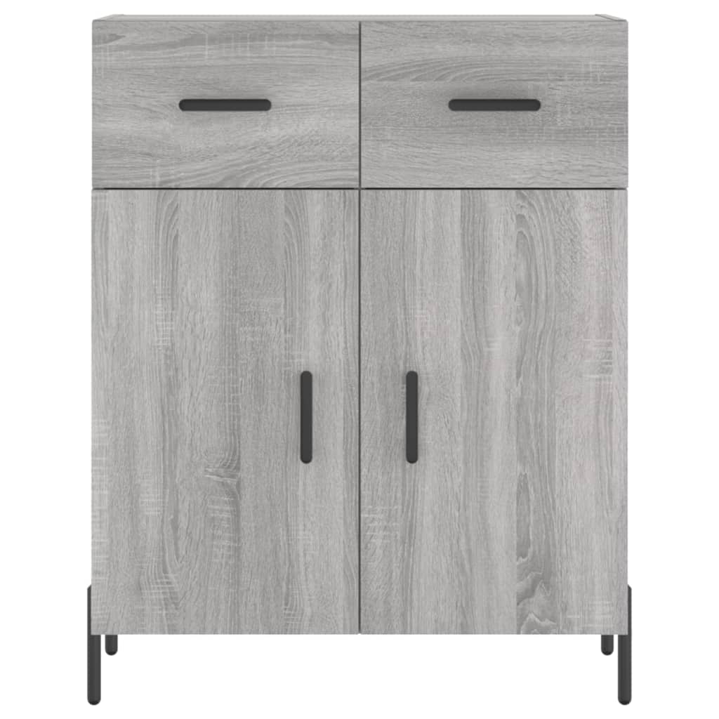 vidaXL Witrynka szary dąb sonoma 69,5x34x180cm materiał drewnopochodny