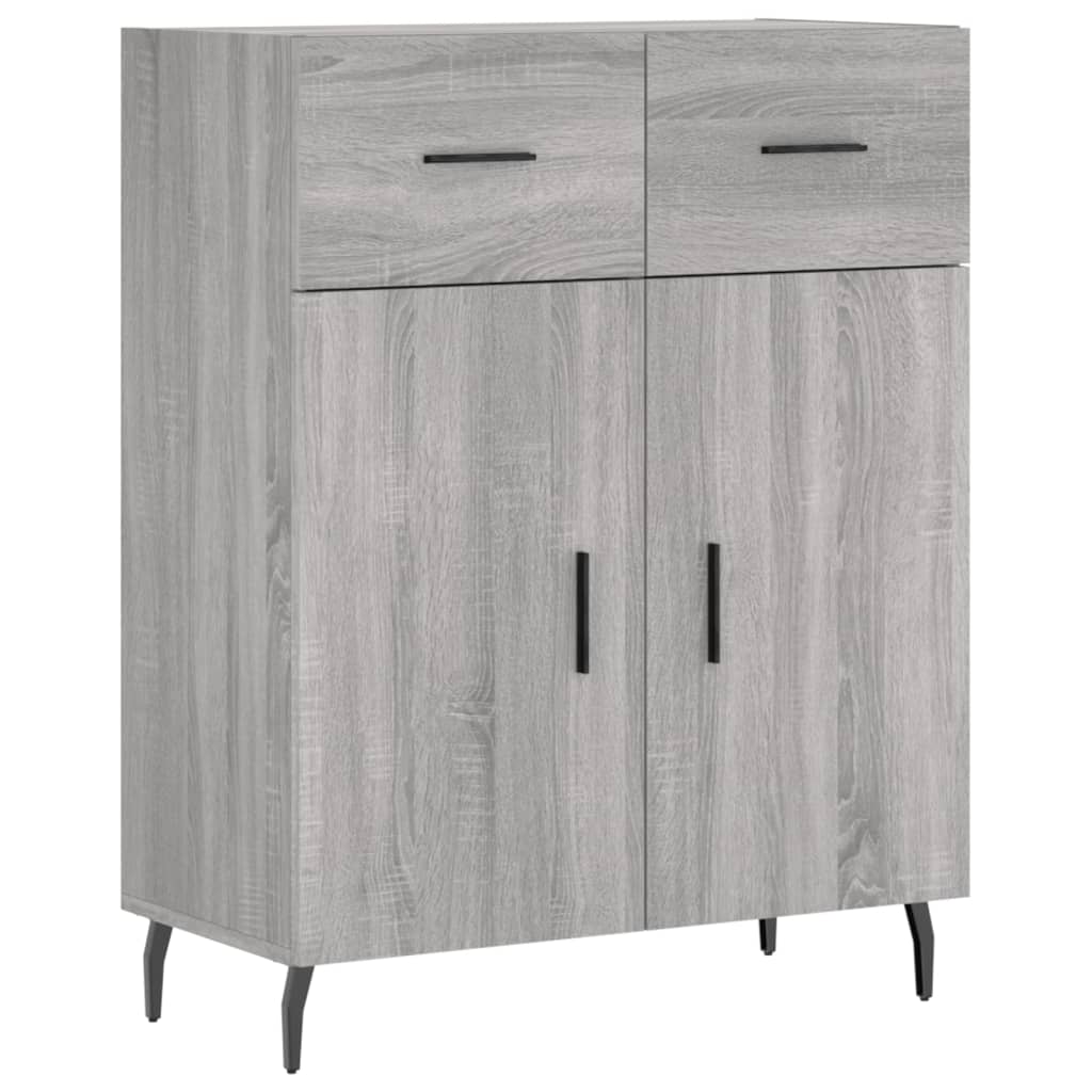 vidaXL Witrynka szary dąb sonoma 69,5x34x180cm materiał drewnopochodny