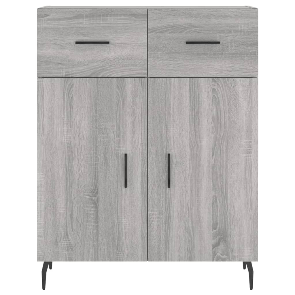 vidaXL Witrynka szary dąb sonoma 69,5x34x180cm materiał drewnopochodny