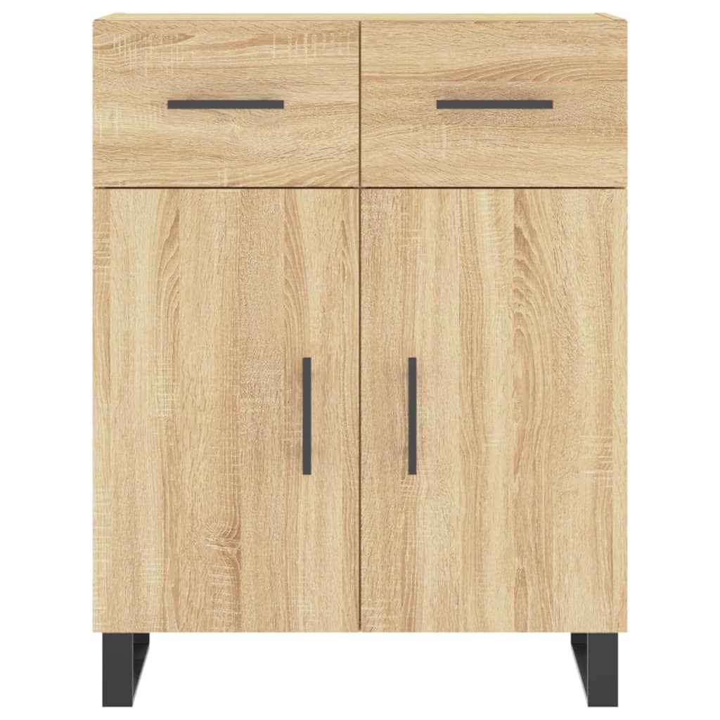 vidaXL Witrynka, dąb sonoma, 69,5x34x180 cm, materiał drewnopochodny