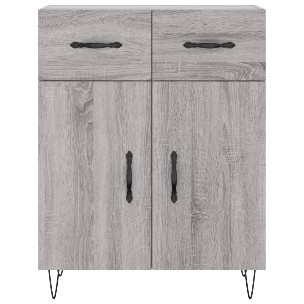 vidaXL Witrynka szary dąb sonoma 69,5x34x180cm materiał drewnopochodny