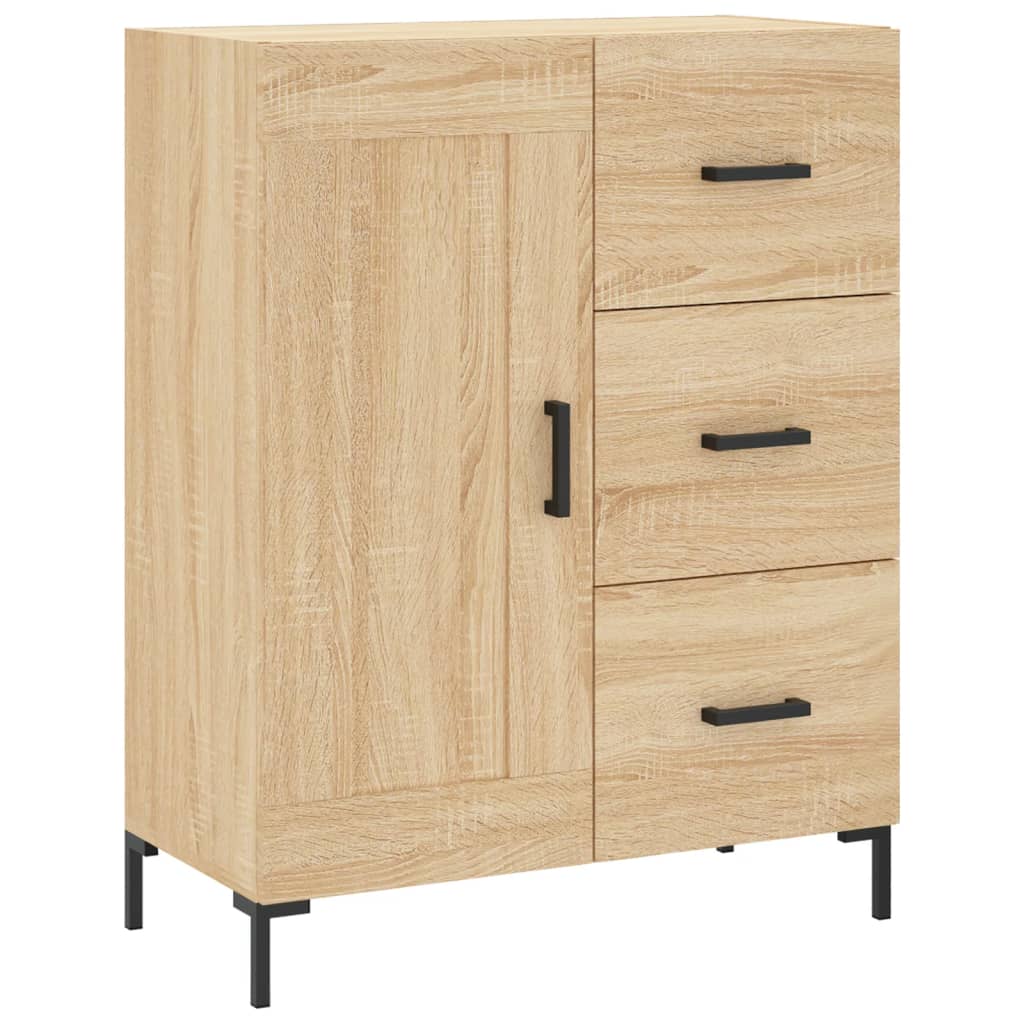 vidaXL Witrynka, dąb sonoma, 69,5x34x180 cm, materiał drewnopochodny