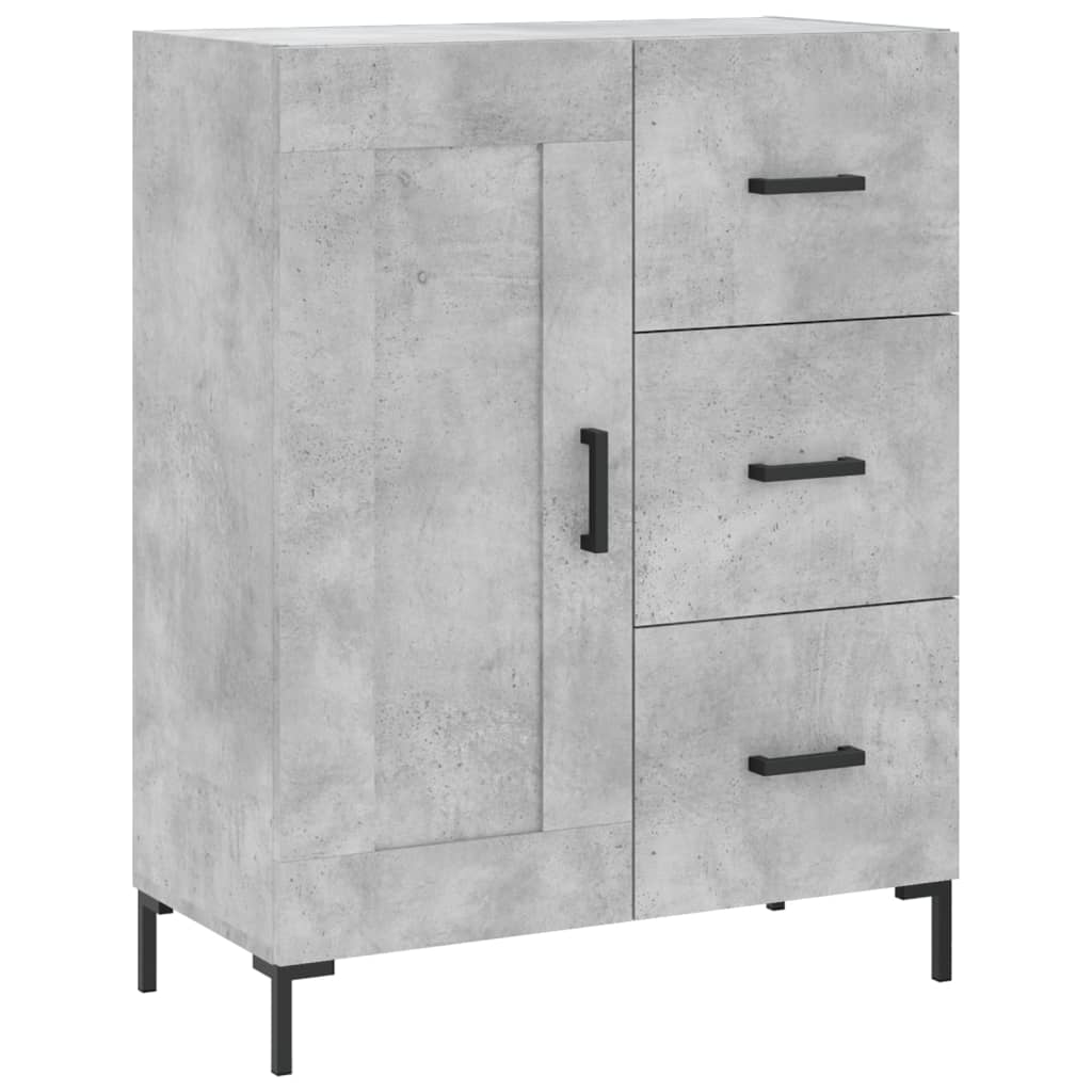vidaXL Witrynka, szarość betonu 69,5x34x180 cm materiał drewnopochodny