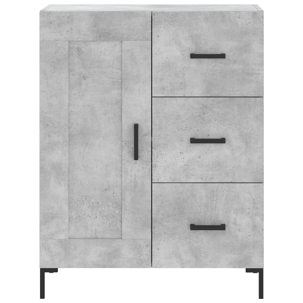 vidaXL Witrynka, szarość betonu 69,5x34x180 cm materiał drewnopochodny