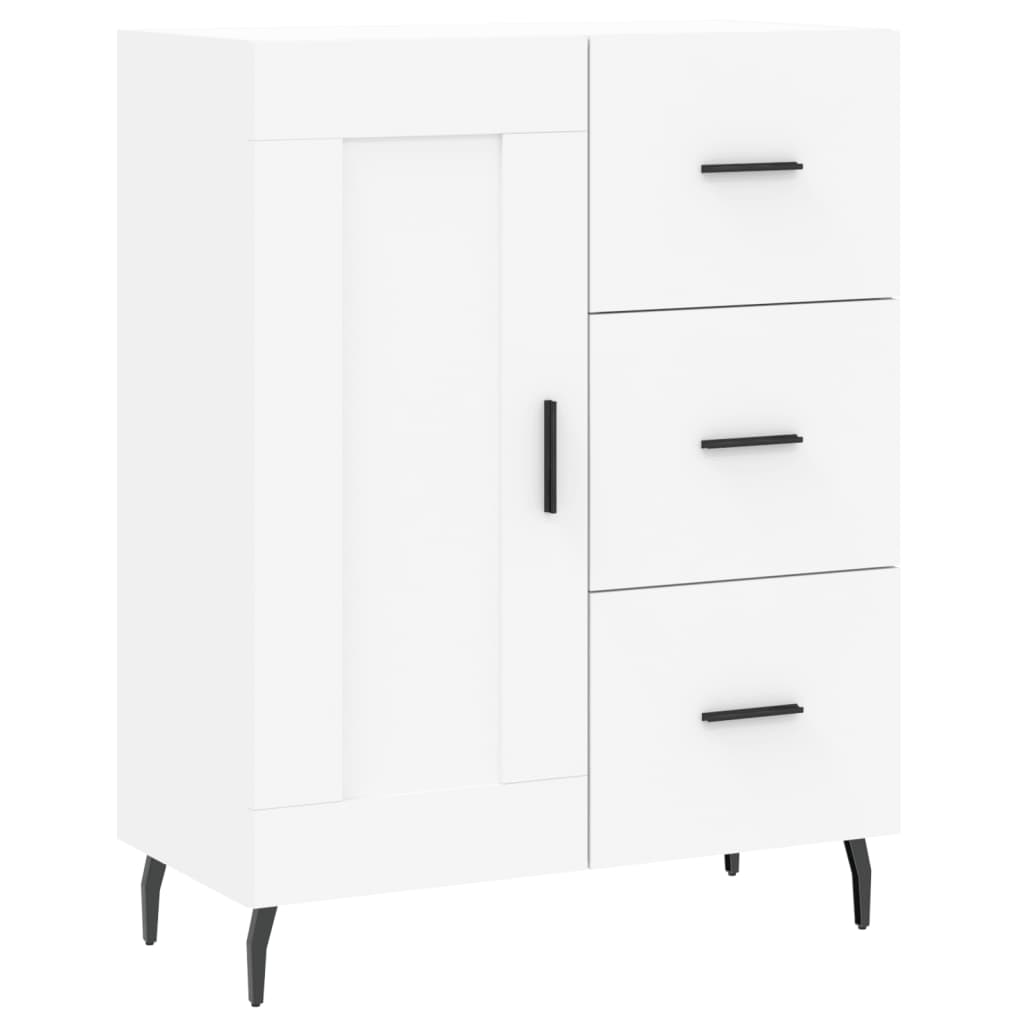 vidaXL Witrynka, biała, 69,5x34x180 cm, materiał drewnopochodny