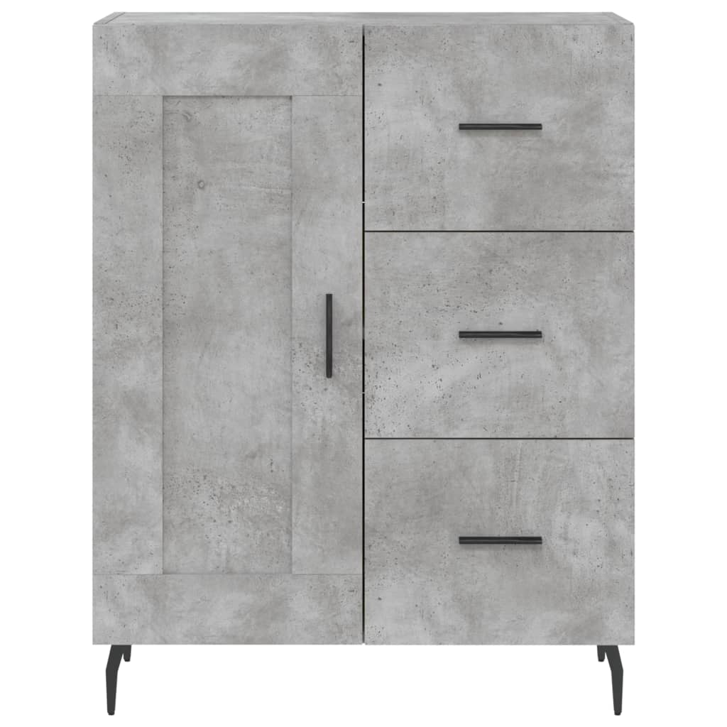 vidaXL Witrynka, szarość betonu 69,5x34x180 cm materiał drewnopochodny