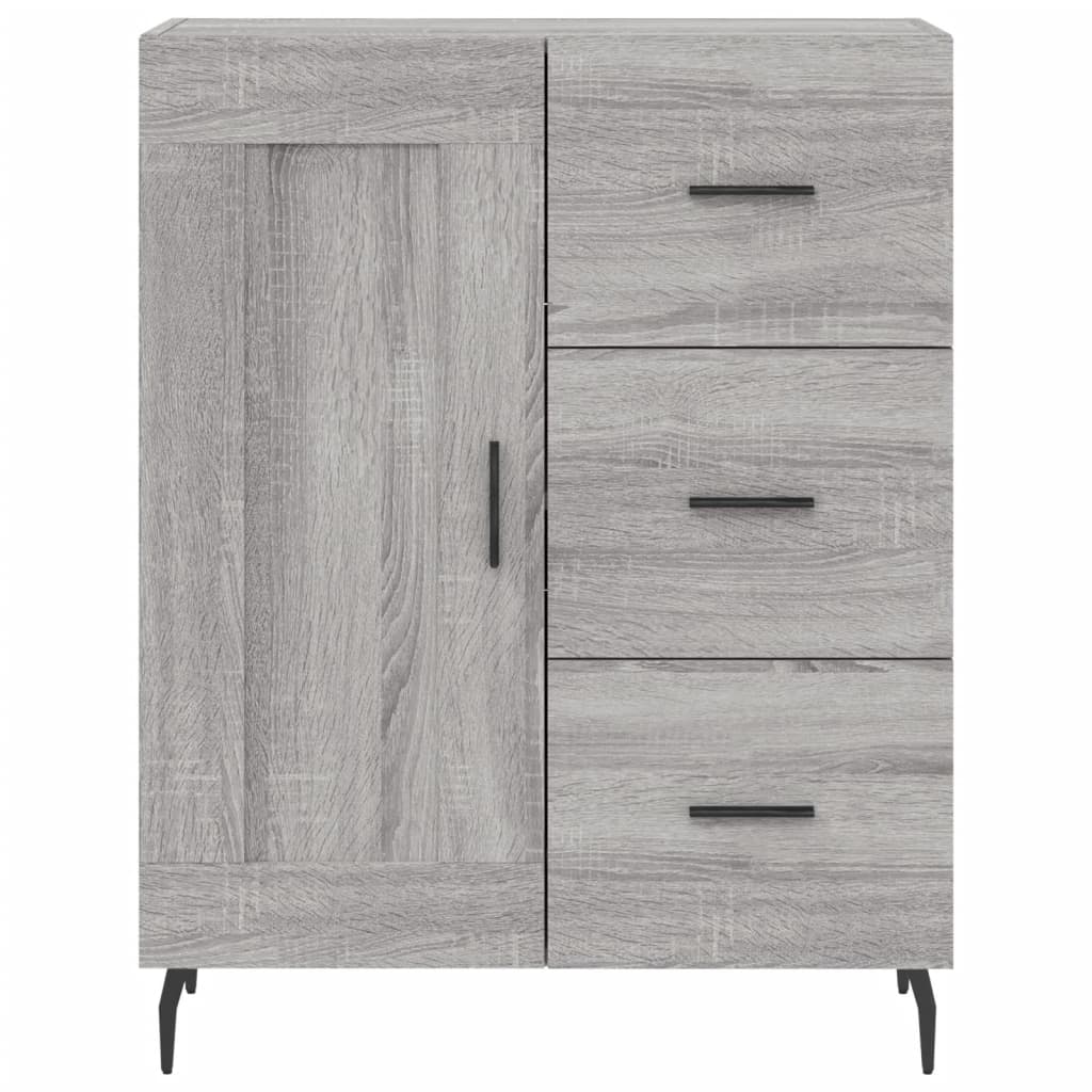 vidaXL Witrynka szary dąb sonoma 69,5x34x180cm materiał drewnopochodny