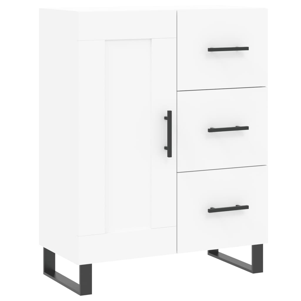 vidaXL Witrynka, biała, 69,5x34x180 cm, materiał drewnopochodny