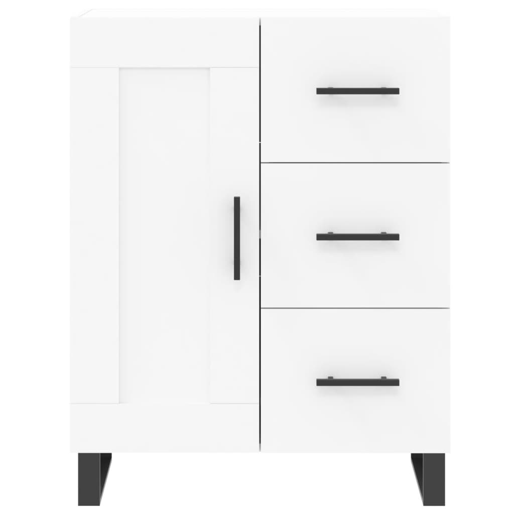 vidaXL Witrynka, biała, 69,5x34x180 cm, materiał drewnopochodny