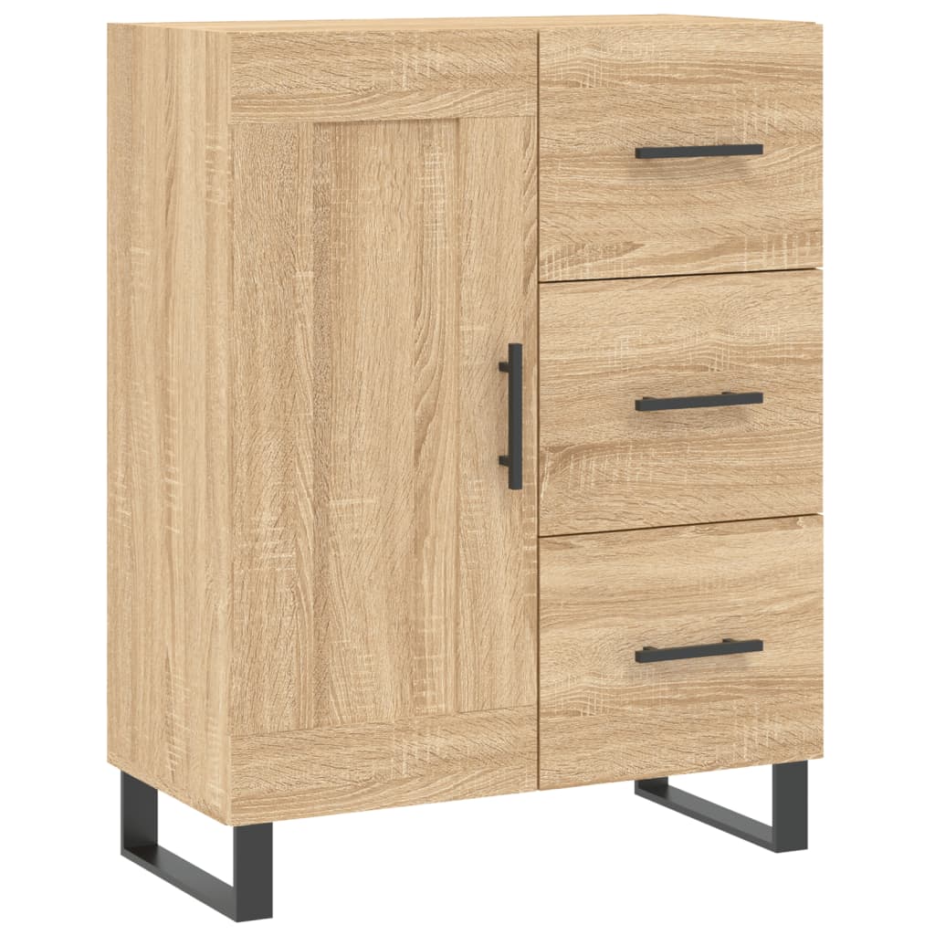 vidaXL Witrynka, dąb sonoma, 69,5x34x180 cm, materiał drewnopochodny