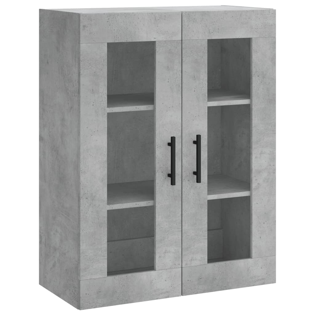 vidaXL Witrynka, szarość betonu 69,5x34x180 cm materiał drewnopochodny
