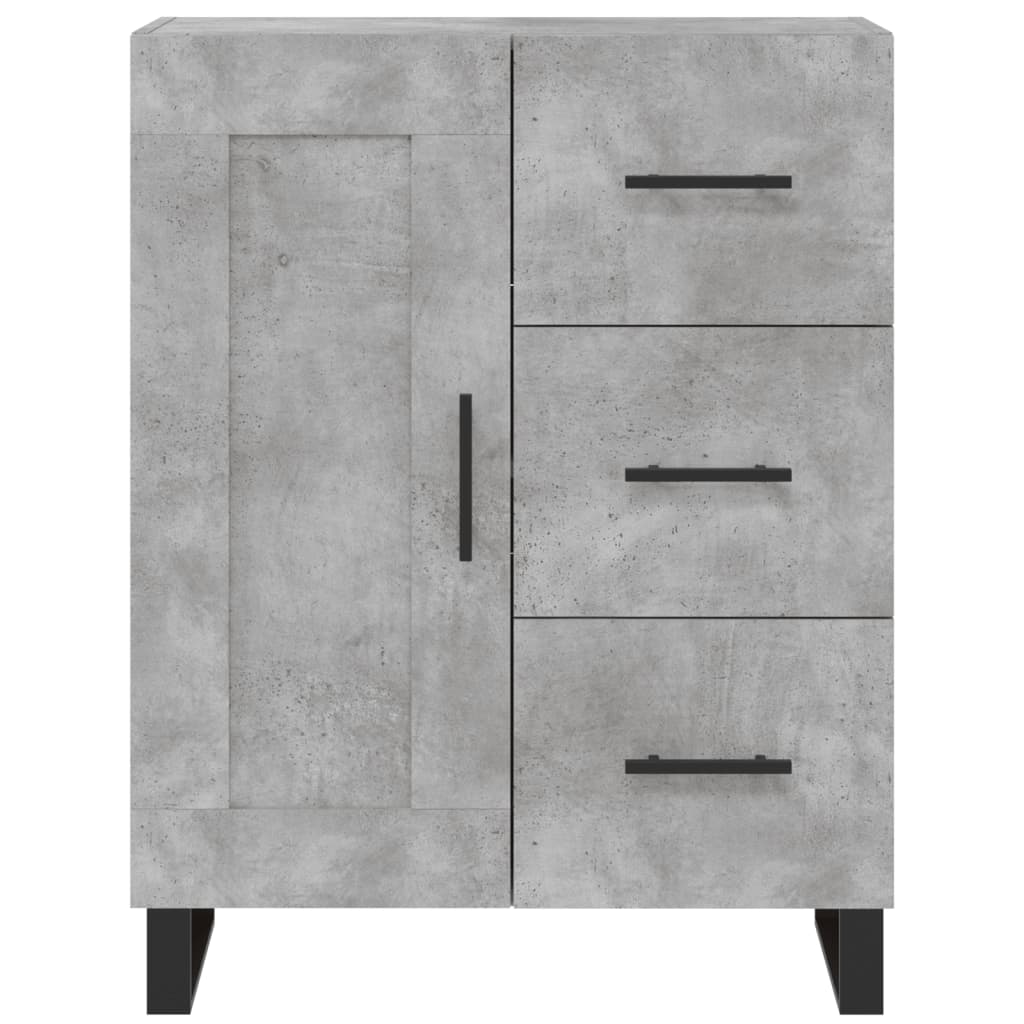 vidaXL Witrynka, szarość betonu 69,5x34x180 cm materiał drewnopochodny