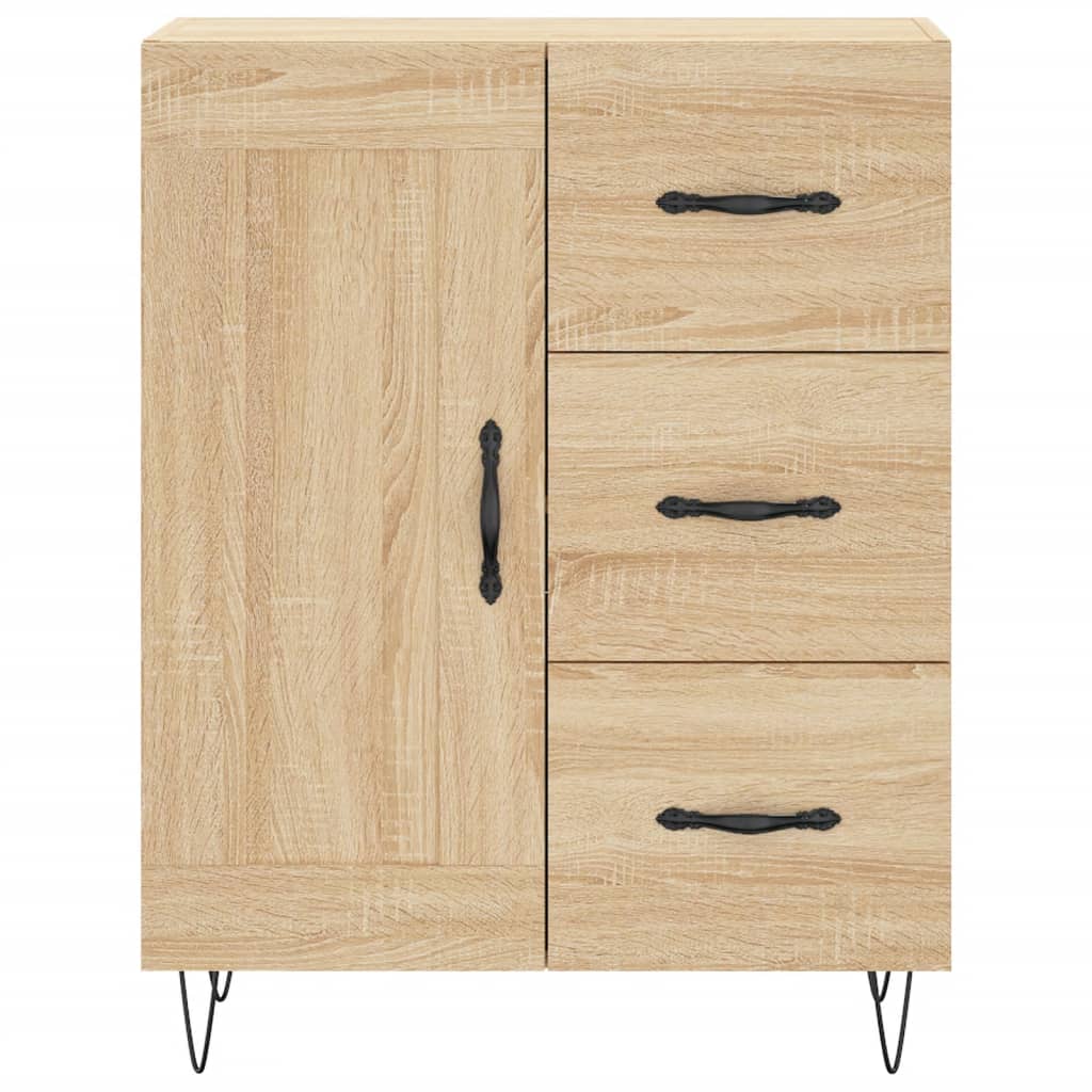 vidaXL Witrynka, dąb sonoma, 69,5x34x180 cm, materiał drewnopochodny
