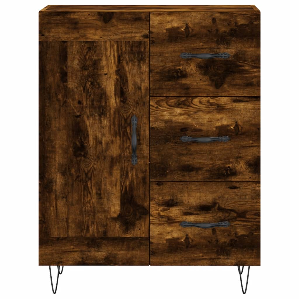 vidaXL Witrynka przydymiony dąb 69,5x34x180 cm materiał drewnopochodny