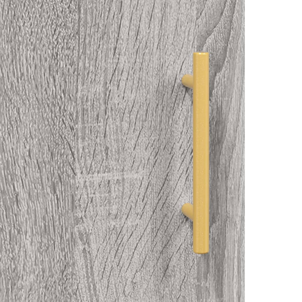 vidaXL Witrynka szary dąb sonoma 69,5x34x180cm materiał drewnopochodny