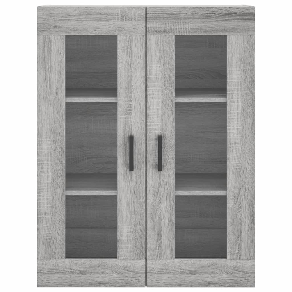 vidaXL Witrynka szary dąb sonoma 69,5x34x180cm materiał drewnopochodny