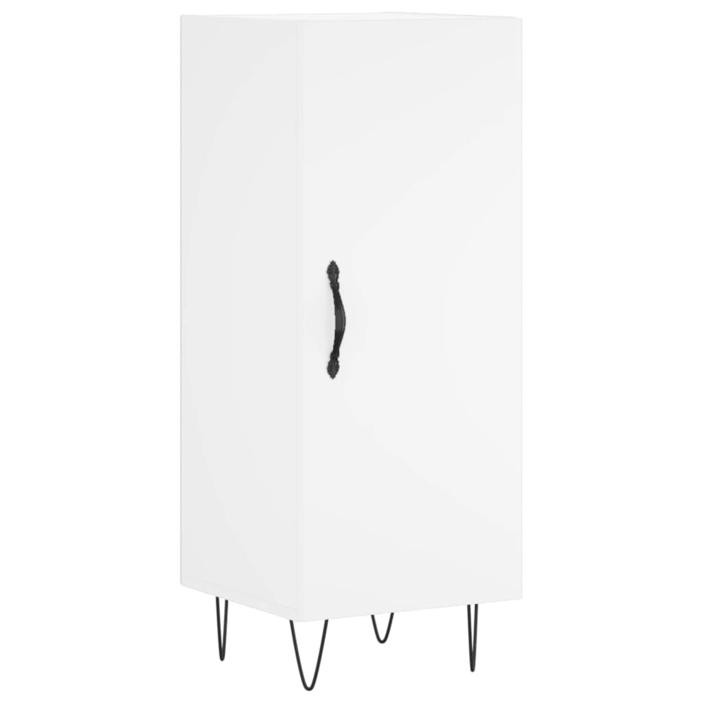 vidaXL Wysoka szafka, biała, 34,5x34x180 cm, materiał drewnopochodny