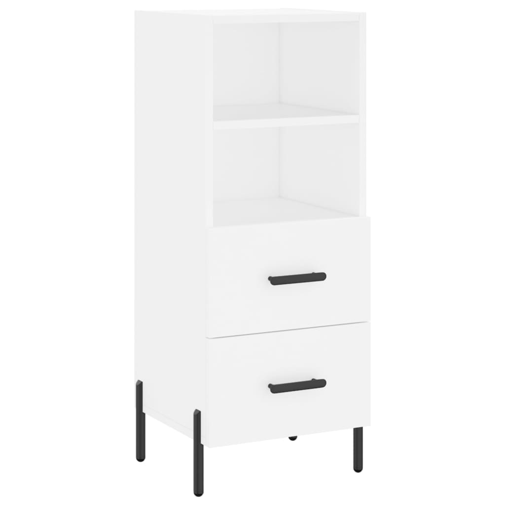 vidaXL Wysoka szafka, biała, 34,5x34x180 cm, materiał drewnopochodny