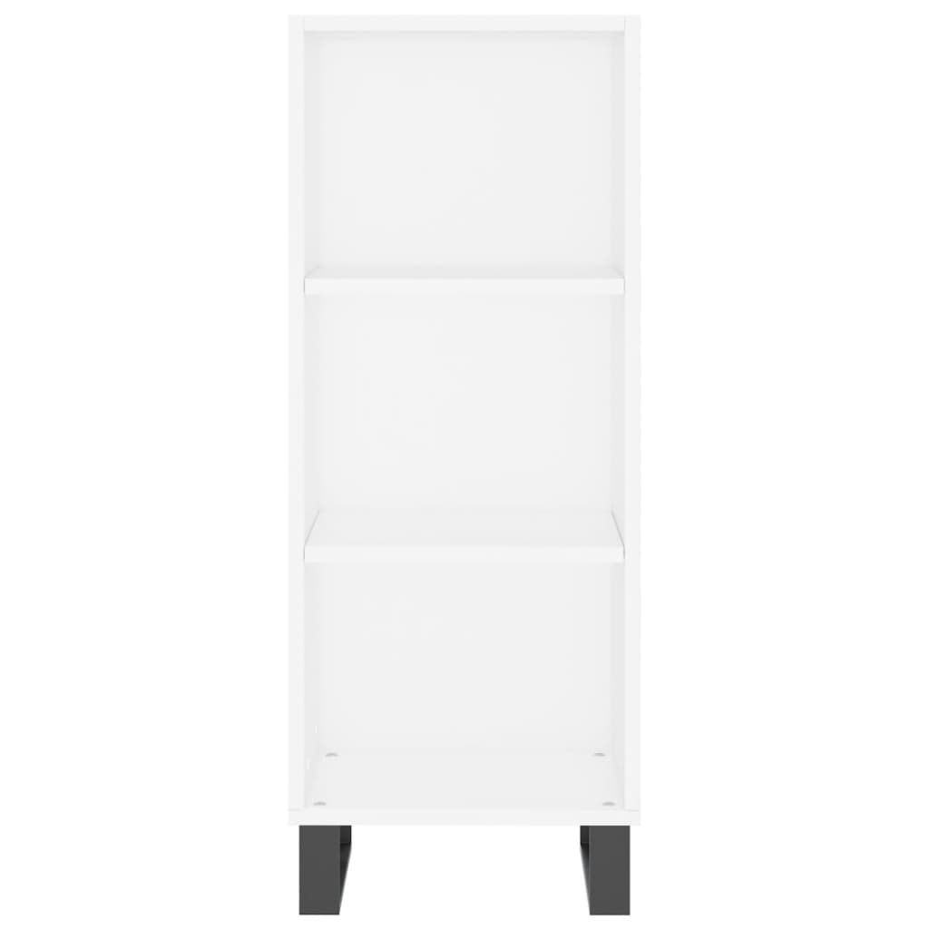 vidaXL Wysoka szafka, biała, 34,5x34x180 cm, materiał drewnopochodny