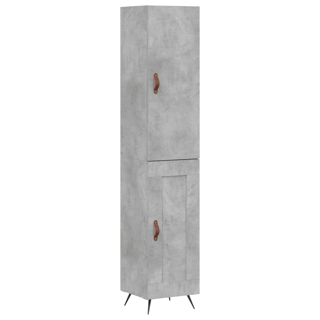 vidaXL Wysoka szafka, szarość betonu, 34,5x34x180 cm
