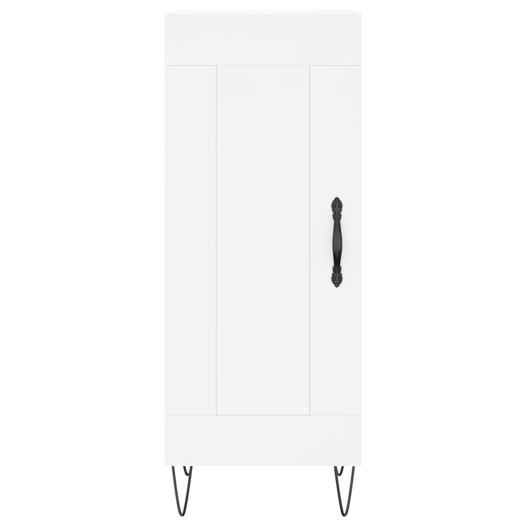 vidaXL Wysoka szafka, biała, 34,5x34x180 cm, materiał drewnopochodny