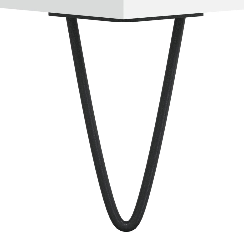 vidaXL Wysoka szafka, biała, 34,5x34x180 cm, materiał drewnopochodny