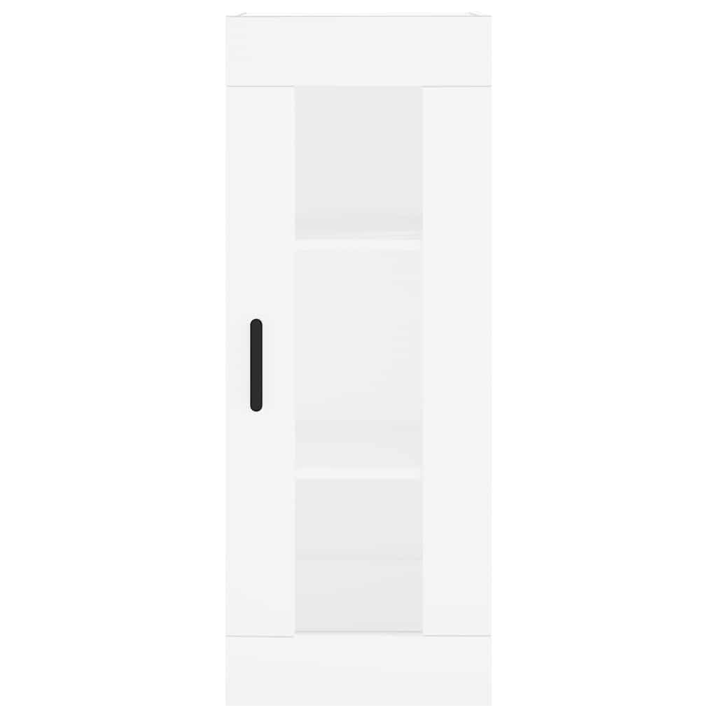 vidaXL Wysoka szafka, biała, 34,5x34x180 cm, materiał drewnopochodny