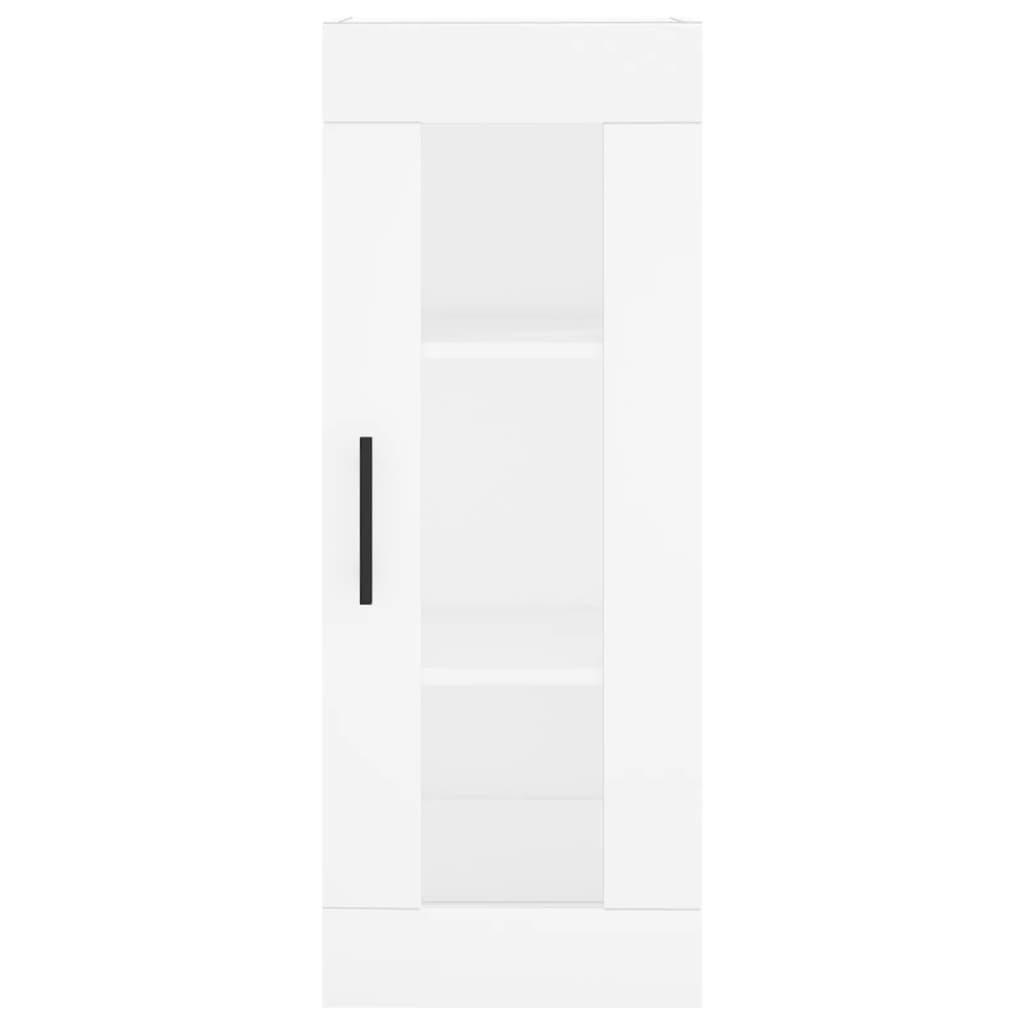vidaXL Wysoka szafka, biała, 34,5x34x180 cm, materiał drewnopochodny