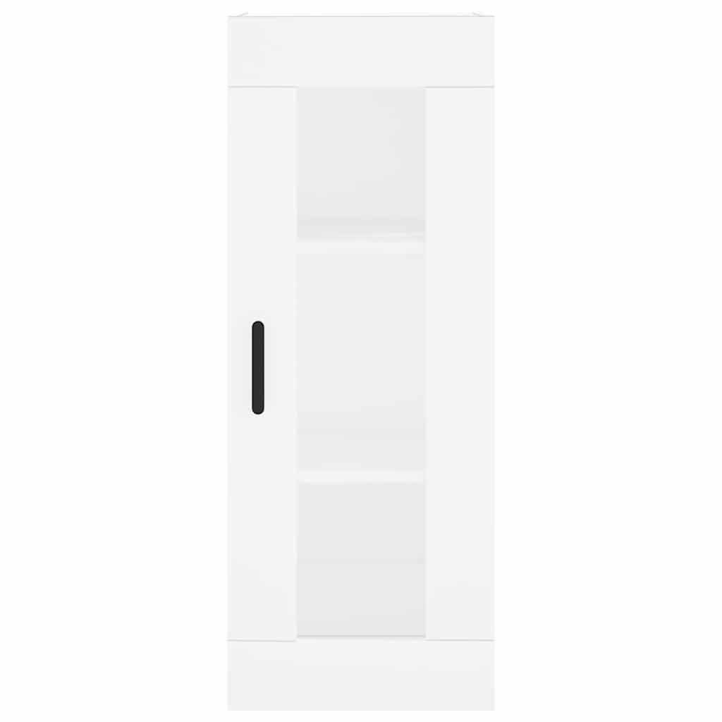 vidaXL Wysoka szafka, biała, 34,5x34x180 cm, materiał drewnopochodny